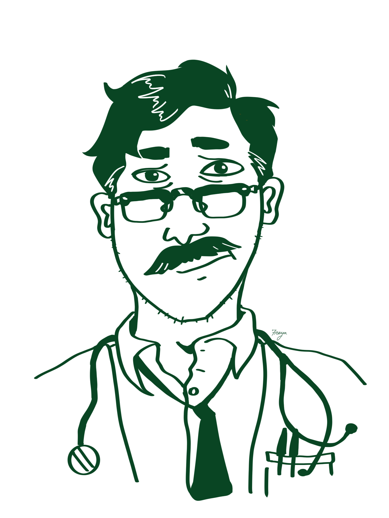 Monochrome icon of character