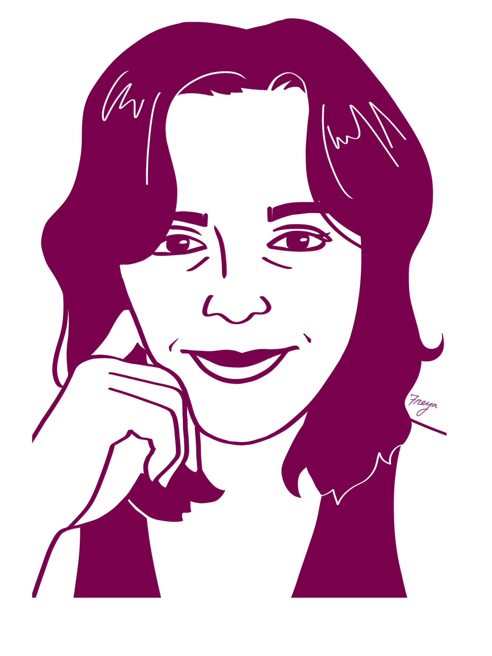 Monochrome icon of character