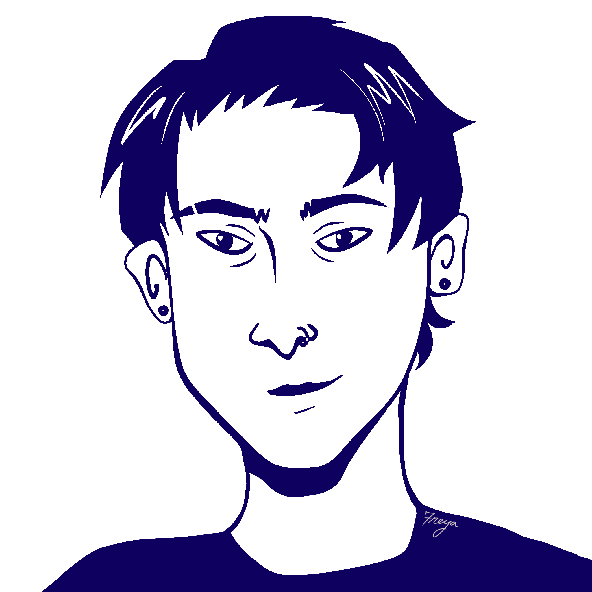 Monochrome icon of charactert
