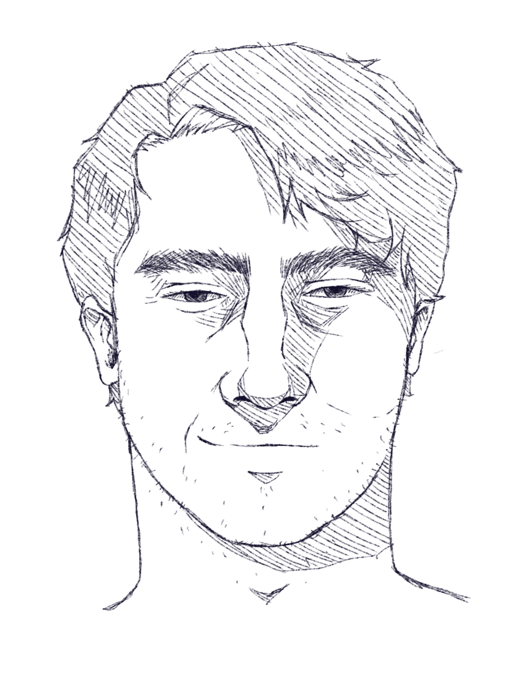 sketch of character's bust